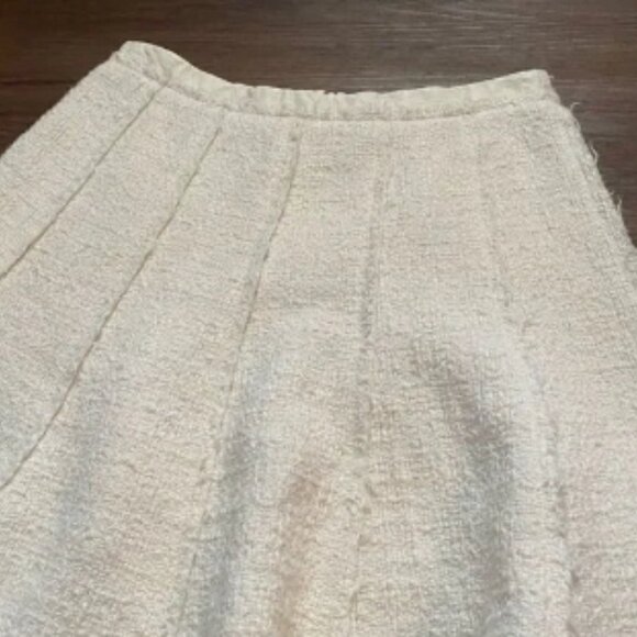 NEW Rebecca Taylor White A- Line Tweed Skirt - Picture 2 of 3
